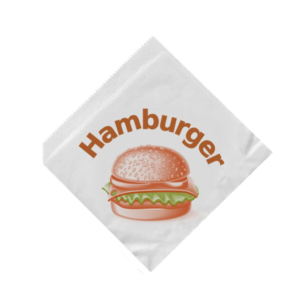 Hamburger tasak papír 16x16cm NYOMTATOTT